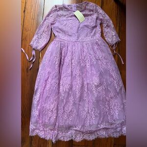 Girls' Lavender Lace Trish Scully Party Dress size 12